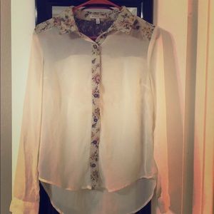 Sheer button up top